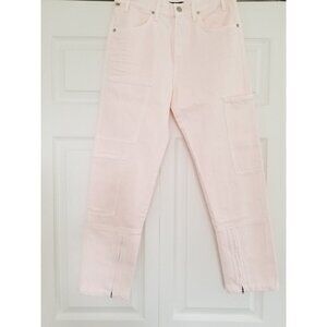 Citizens Of Humanity Jeans Abi Zipper Cargo in Carnation Pink Women's Size 24